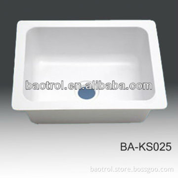 Made in china modified acrylic artificial marble colored pedestal sinks